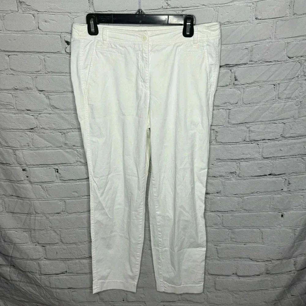 Luisa Cerano Women’s White Straight Leg Pants size 10